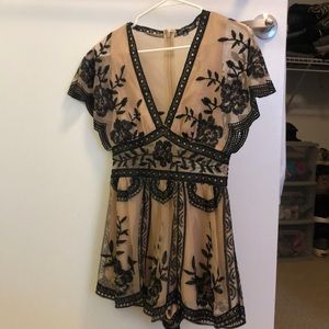 Honey Punch sheer romper, size small
